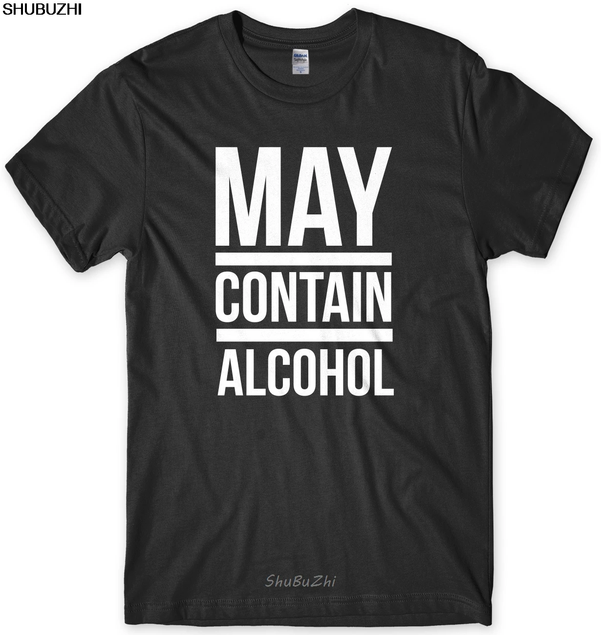 May Contain Alcohol Mens Funny Unisex T-Shirt Cool Casual pride t shirt men New shubuzhi tshirt Loose Size top sbz3107 | Мужская одежда