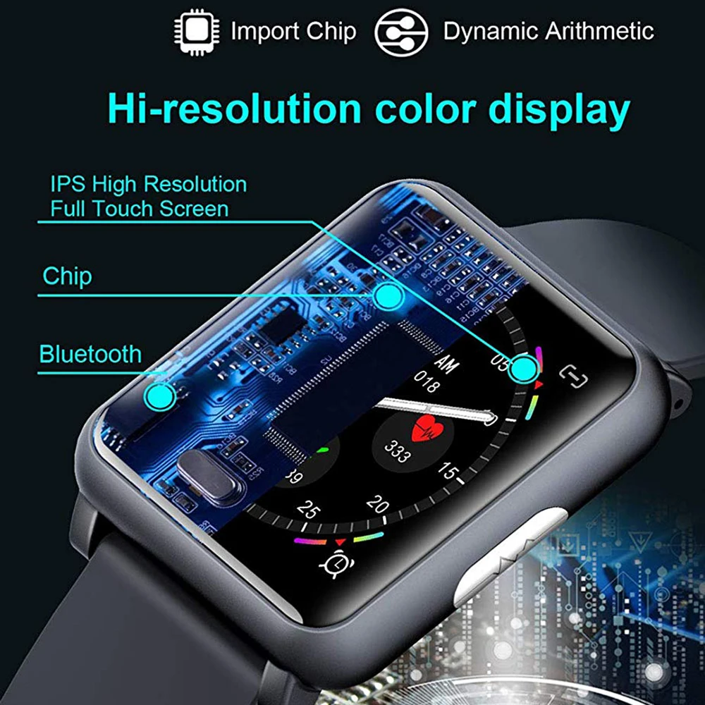 SKHO H9 1,3 дюймов ЭКГ+ PPG монитор HR кровяное давление Smartwatch IP67 Водонепроницаемый спортивные режимы зарядное устройство док Смарт часы для мужчин и женщин