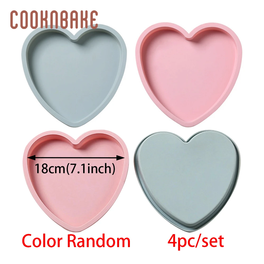 CDY-480-4 COOKNBAKE силиконовая форма-сердце для торта, радужные торты, хлеб, кондитерские изделия, инструмент для выпечки пиццы, украшения торта, инструмент DIY, День святого Валентина - Цвет: CDY-480-4