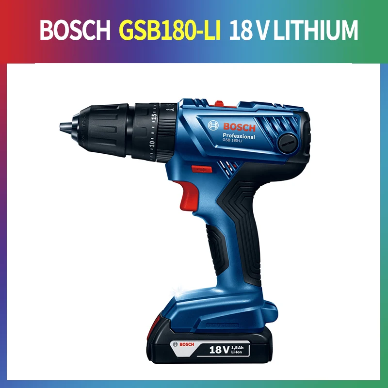 Bosch зарядка Ударная дрель 14,4 В/18 В литиевая отвертка ручная дрель GSB140-LI/GSB180-LI - Цвет: GSB180-LI