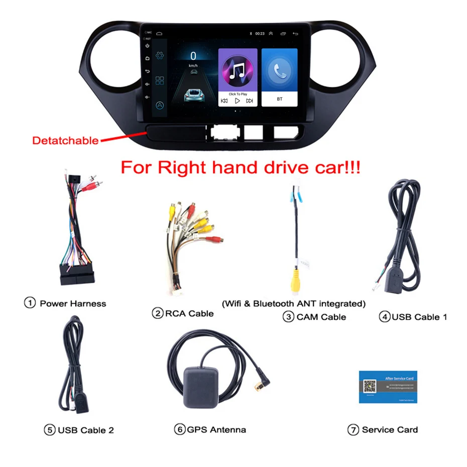 Для hyundai i10 2013- RHD автомобильный Радио Мультимедиа Видео плеер навигация gps Android 8,1 аксессуары SWC BT wifi седан без dvd