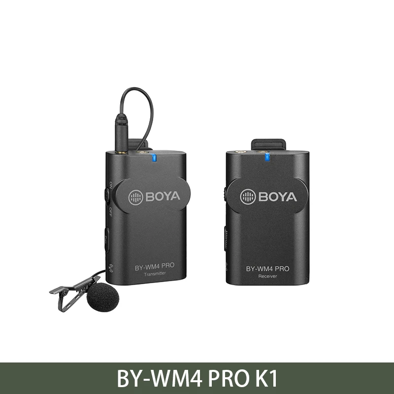 BOYA WM4 Pro микрофон-петличка Microfone беспроводной приемник микрофона передатчик - Цвет: K1