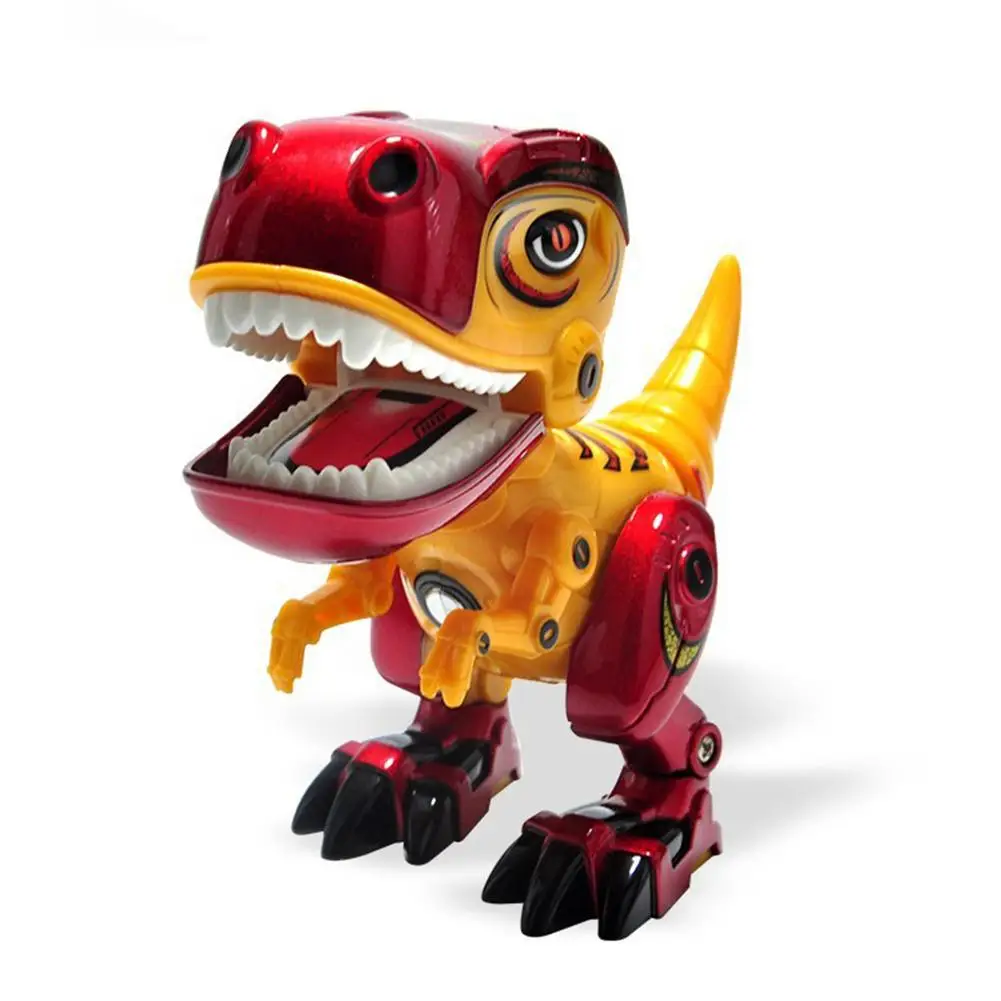 Электронные игрушки динозавров из сплава, робот, интерактивные развивающие игрушки животных для детей - Цвет: Red