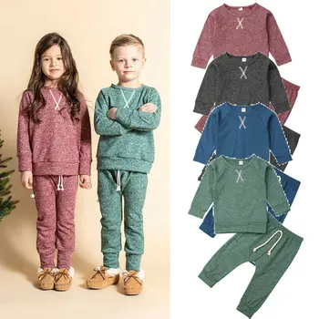 

Baby Sets 2019 Autumn Winter 2pcs set Long Sleeve Comfy Tops T-shirt Long Pants casual Outfit girls boys clothes