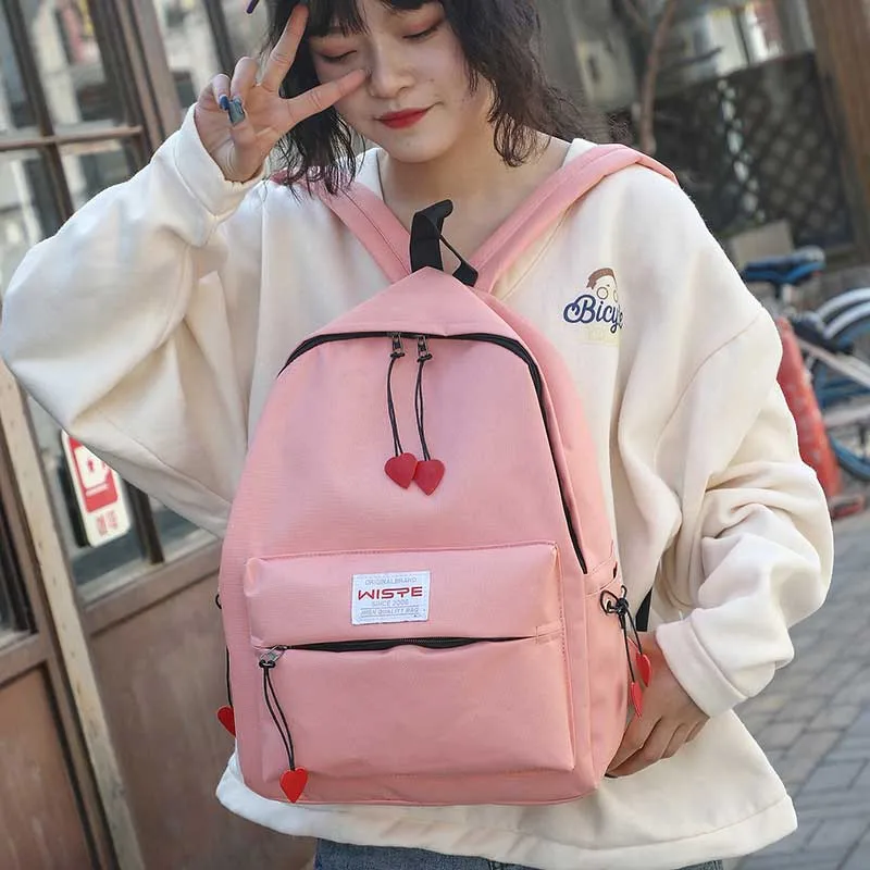 SWDF элегантный дизайн мягкая ткань рюкзак женский вельветовый дизайн школьный рюкзак для девочек-подростков полосатый рюкзак для женщин - Цвет: Pink