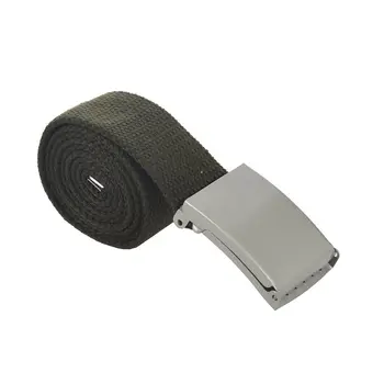 

Fashion Casual Silvery Metal Buckle Canvas Waist Belt Gift, Army Green