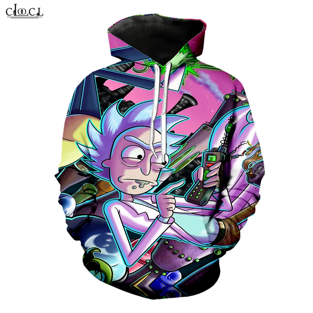 Hoodie 5 Женские и мужские толстовки с капюшоном с рисунком Рикки и Морти, толстовки с длинными рукавами и 3D принтом, повседневные пуловеры, уличная одежда для пар - Цвет: Hoodie 5
