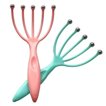 Массажер для релаксации головы с пятью пальцами, для волос, спа, для кожи головы, для шеи, для снятия стресса, для массажа, для головы, для врача, стальной шарик, массажер