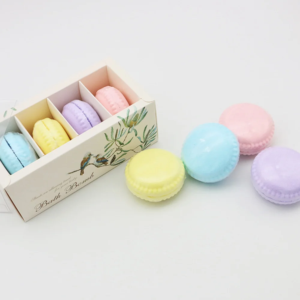 Fizzy Macaron бомбы для ванны соль Органическая бомба Подарочный набор Набор Клубника