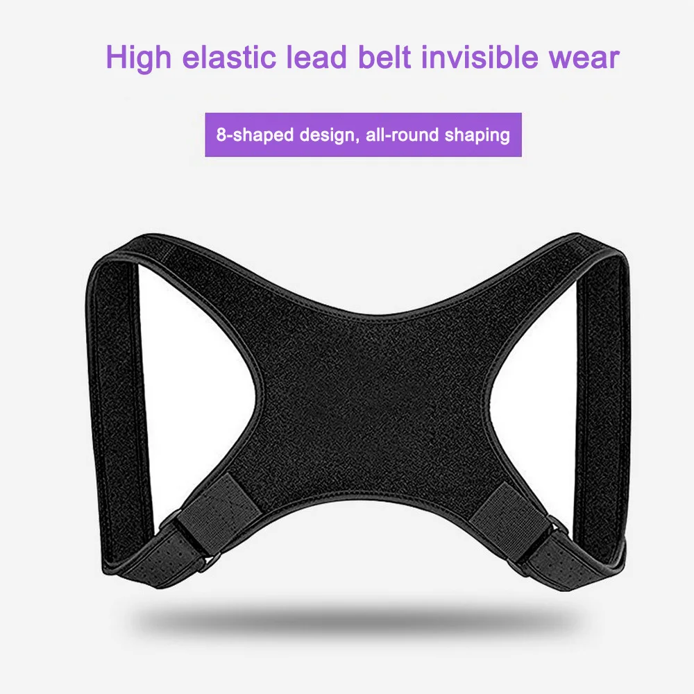 

Adjustable Back Posture Corrector Clavicle Brace Support Belt Spine Back Shoulder Lumbar Correction Brace Belt for Adult Unisex