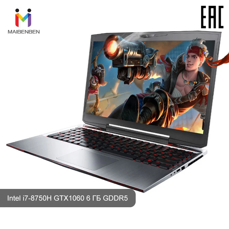 Игровой ноутбук MAIBENBEN KingKong T6 15.6&quot/ i7 8750H/GTX1060/16ГБ/512ГБ PCIE SSD/DOS| |