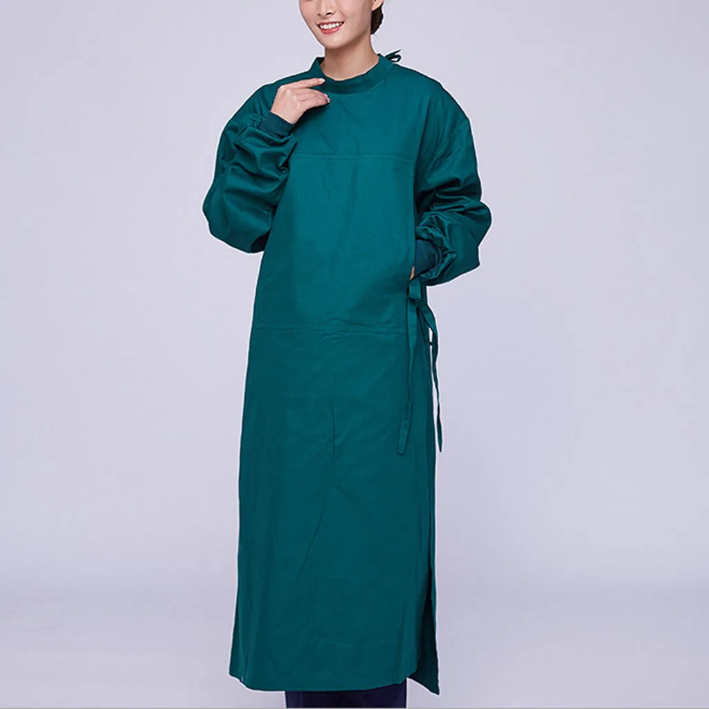 

Operating gown men and women long sleeve white coat room hand-washing gown doctor take isolation clothing Beauty Salon Workwear