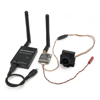 

Easy to use 5.8G FPV UVC Receiver Video Downlink OTG Android Phone+600mw 40CH Transmitter+CCD 600TVL FPV Camera For RC drone car
