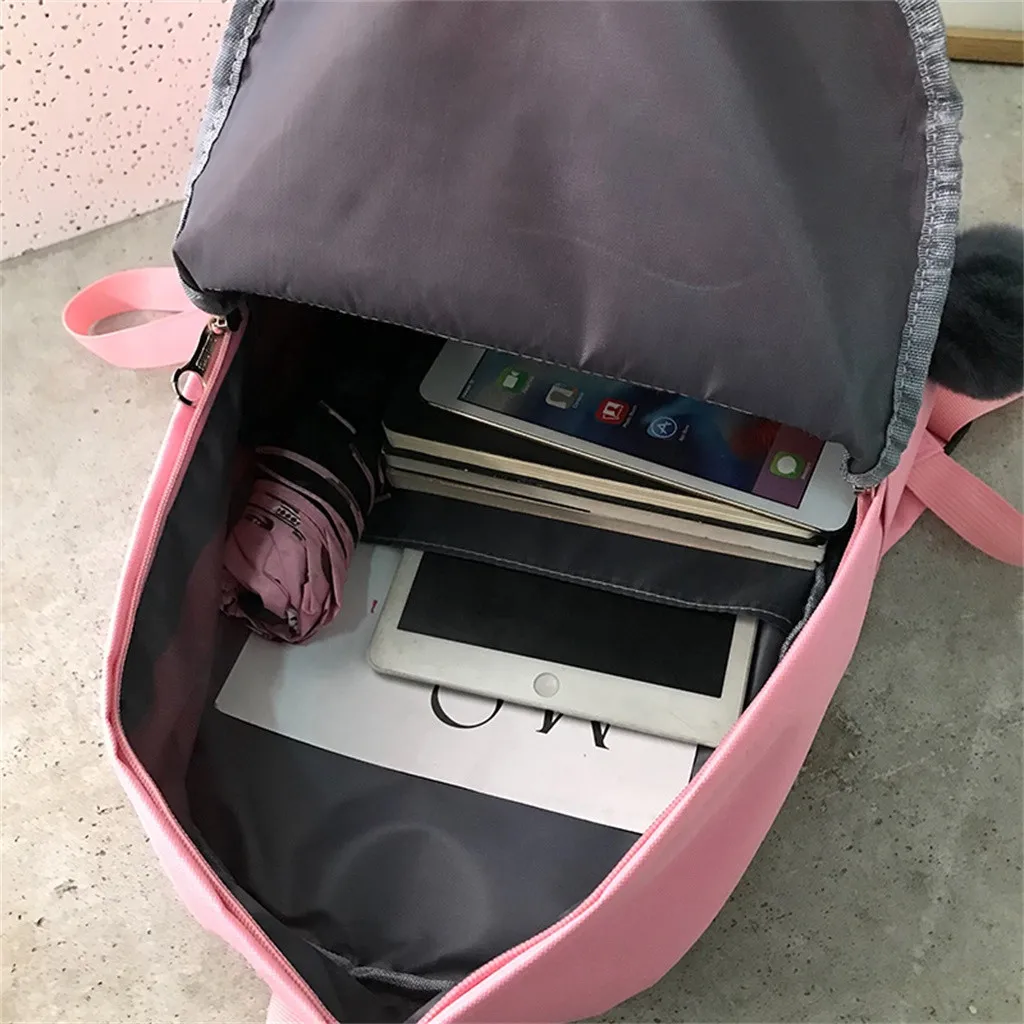 Aelicy 4 шт./компл. китайский принт Mochila холщовый рюкзак дорожный Рюкзаки для отдыха для девочек-подростков школьный рюкзак