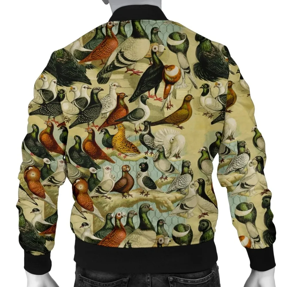 Men's Bomber Jacket - Pigeons 2