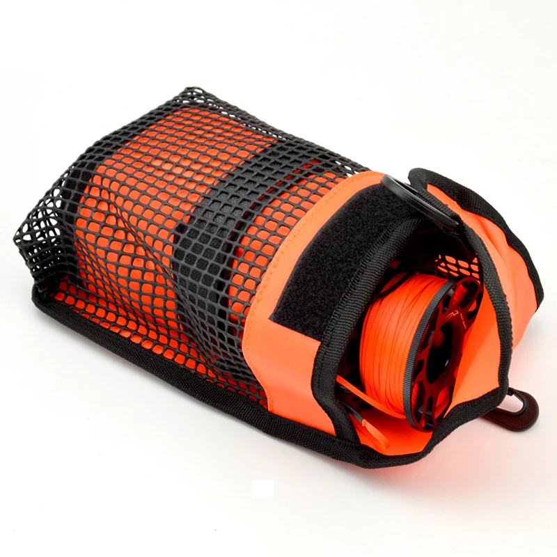 Portable Scuba Diving SMB & Reel Surface Marker Buoy Carrier Mesh Bag  Underwater Gear Carry Pouch