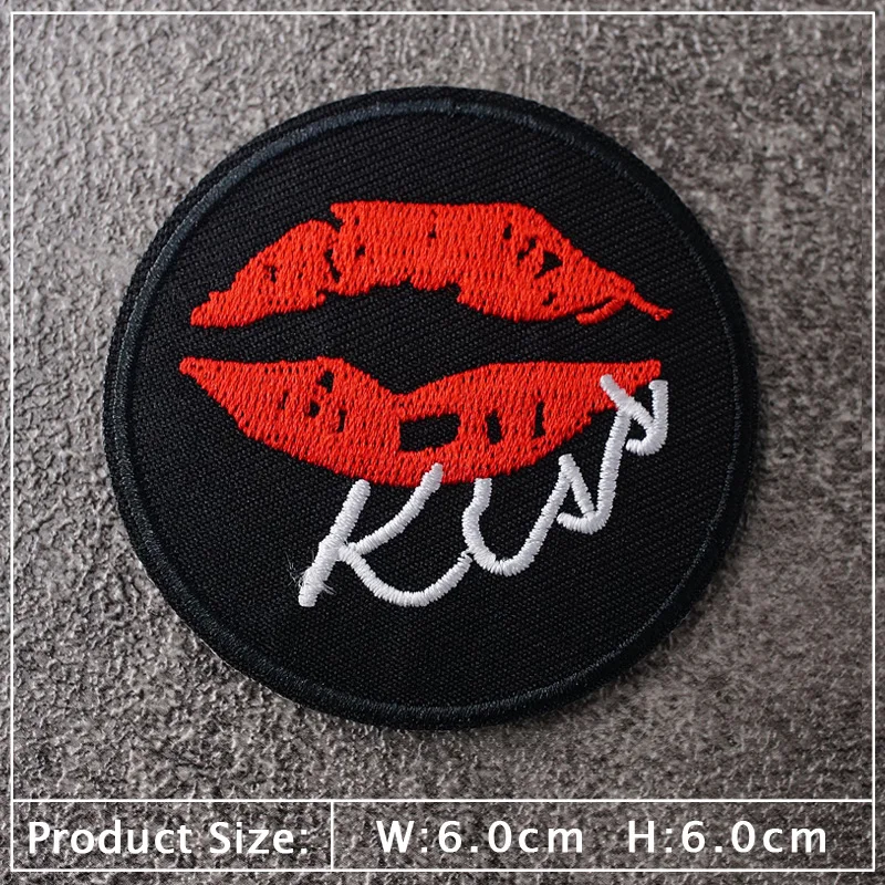 MUSIC WOLF ROCK AND ROLL Patch Embroidery Applique Ironing Sewing Supplies Decorative Badges For Clothing Accessories MAKE WISH 