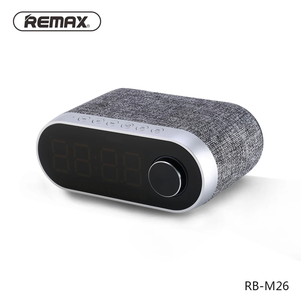REMAX Tragbarer bluetooth lautsprecher led-anzeige wecker unterstützt TF AUX FM