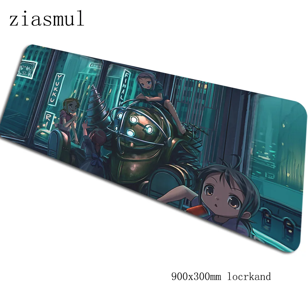 Bioshock padmouse 900x300x3 мм игровой коврик для мыши 3d большой коврик для мыши геймер компьютерный стол Хэллоуин подарок коврик notbook мышь pc - Цвет: Size 900x300x3mm