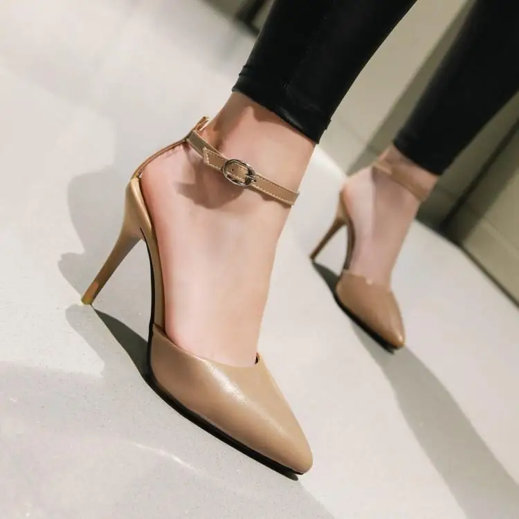 

2020 Summer Sandals Women Shoes Factory Outlet Zapatos De Mujer Ankle-Wrap Buckle Rubber Solid Color Thin Heels Fashion Sandals