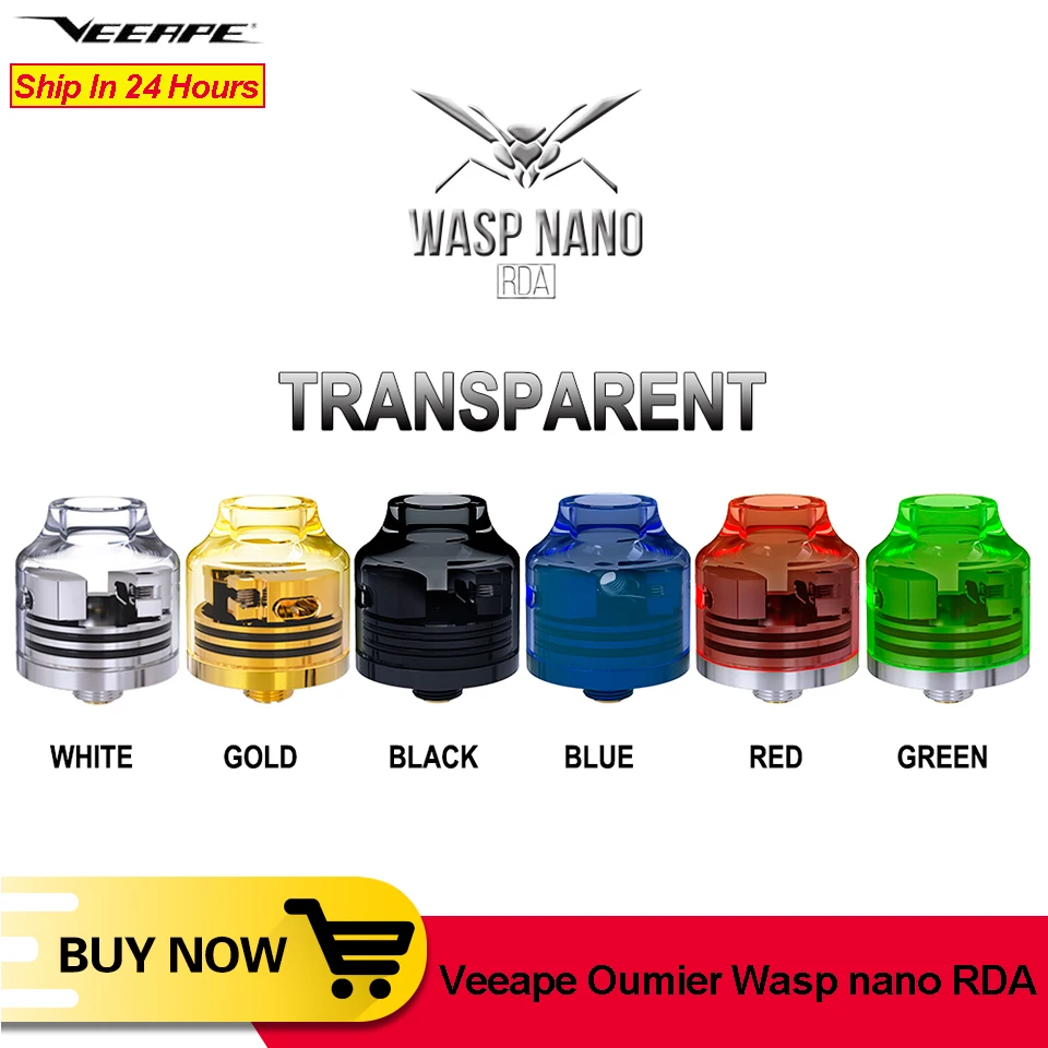 Вейп танк Veeape OUMIER WASP NANO RDA большой обслуживаемый резервуар 22 мм регулируемый