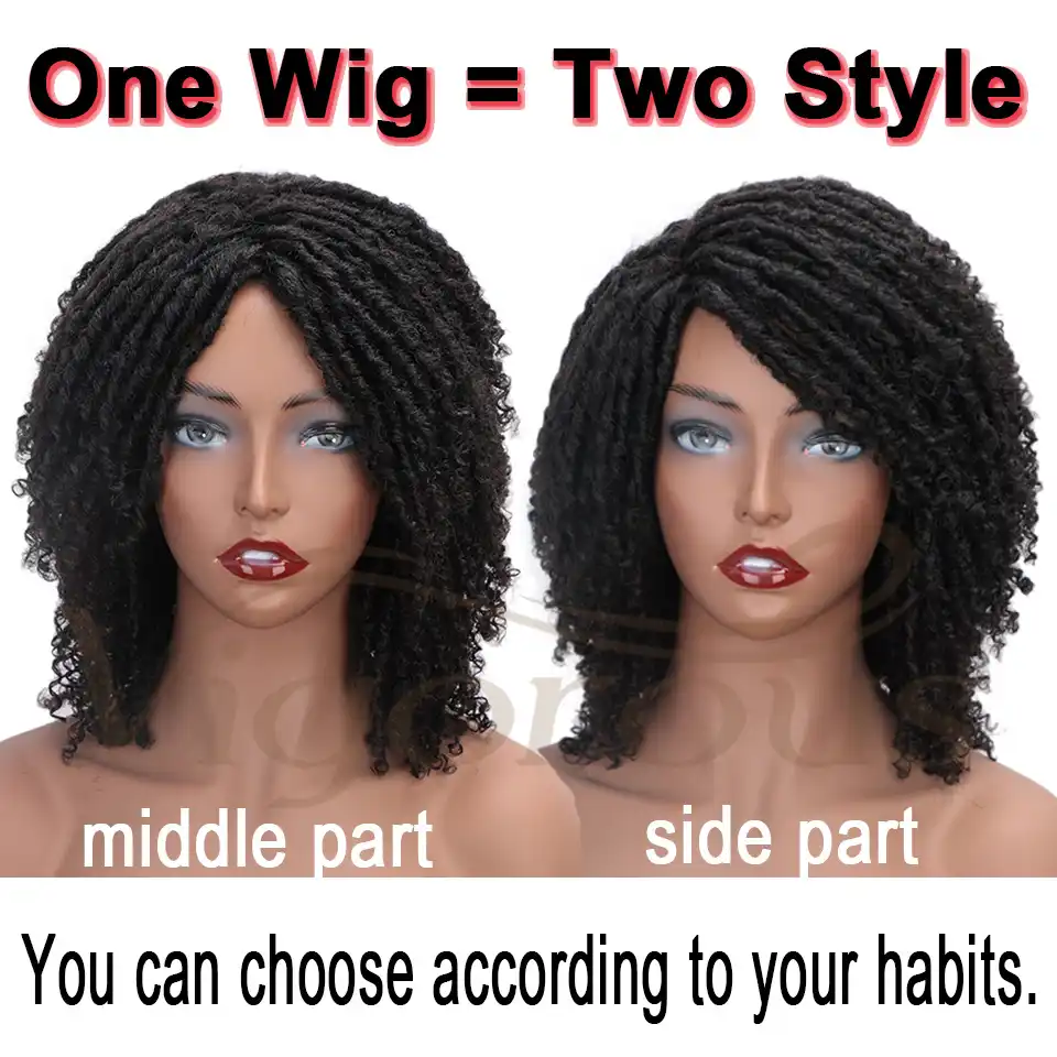 Vigorous 6 Inch Synthetic Wigs For Black Women Crochet Braids