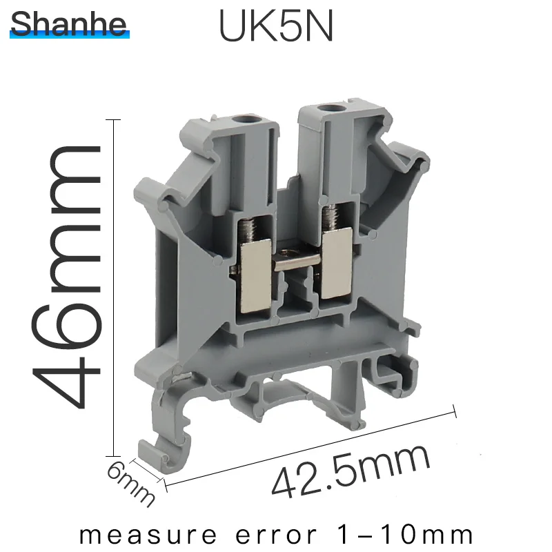 

UK-5N DIN rail universal class Terminal blocks lug plate Wiring row