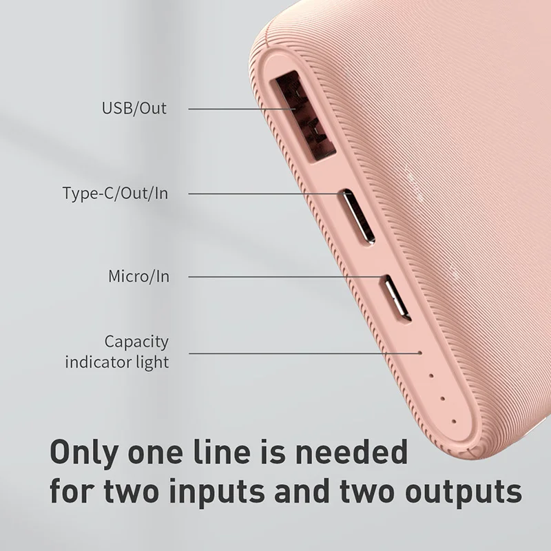  Baseus 18W USB PD Power Bank 10000mAh für iPhone Xiaomi Dual-Weg Quick Charge 30 Power Tragbare bat