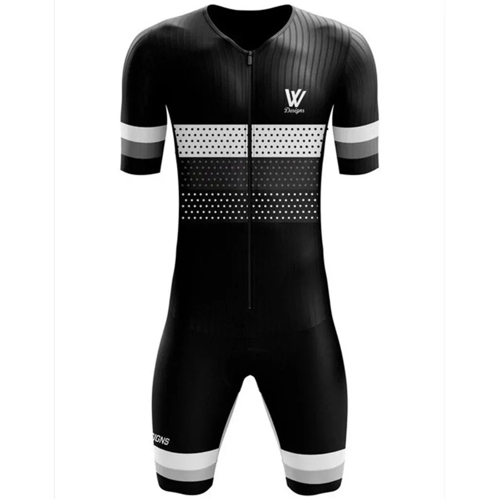 Vvsportsdesigns Mans Triathlon Suit Cycling Jersey Jumpsuit Short Sleeve Suit Roupa De Ciclismo Masculino Speedsuit One-Piece 3