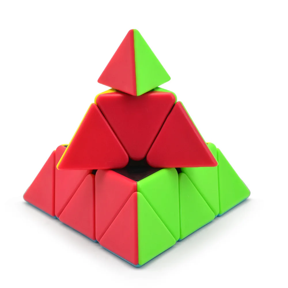 LeFun 3x3 Пирамида без наклеек Волшебные кубики головоломка твист Игрушка скорость ультра-Гладкий Профессиональный LeFang 3x3
