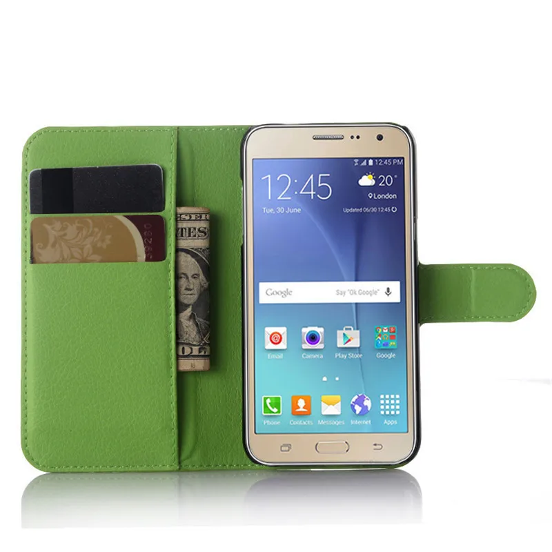 Для samsung Galaxy J2 Case Роскошный кожаный чехол-книжка с бумажником для samsung J2 J200 J200F чехол для телефона samsung J2 J250F