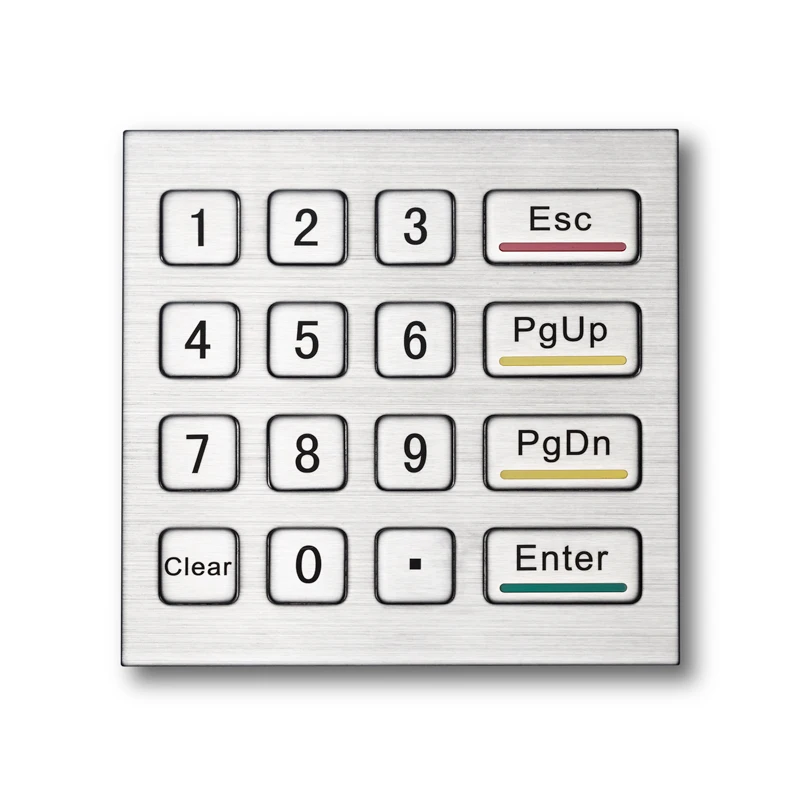 Matriz Ip65 à Prova Impermeável Água Atm Controle de Acesso Terminal Industrial Máquina de Venda Automática Número Metal Teclado Inox 4×4