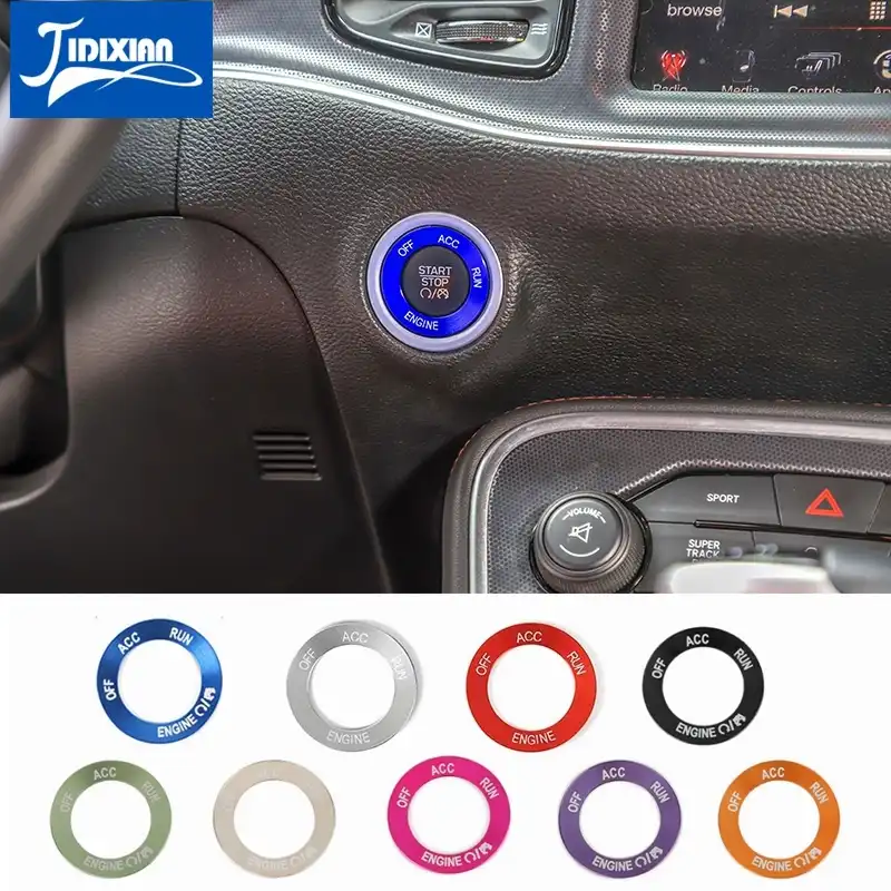 Jidixian Car Engine Start Stop Button Switch Decoration Cover For Dodge Challenger 2010 For Dodge Charger 2010 2021 Interior Mouldings Aliexpress
