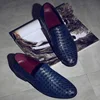 2022 hombres Zapatos de marca Zapatos de cuero trenzado de Oxford de conducción Zapatos de los hombres mocasines italiano Zapatos para hombres pisos Zapatos Hombre ► Foto 3/6