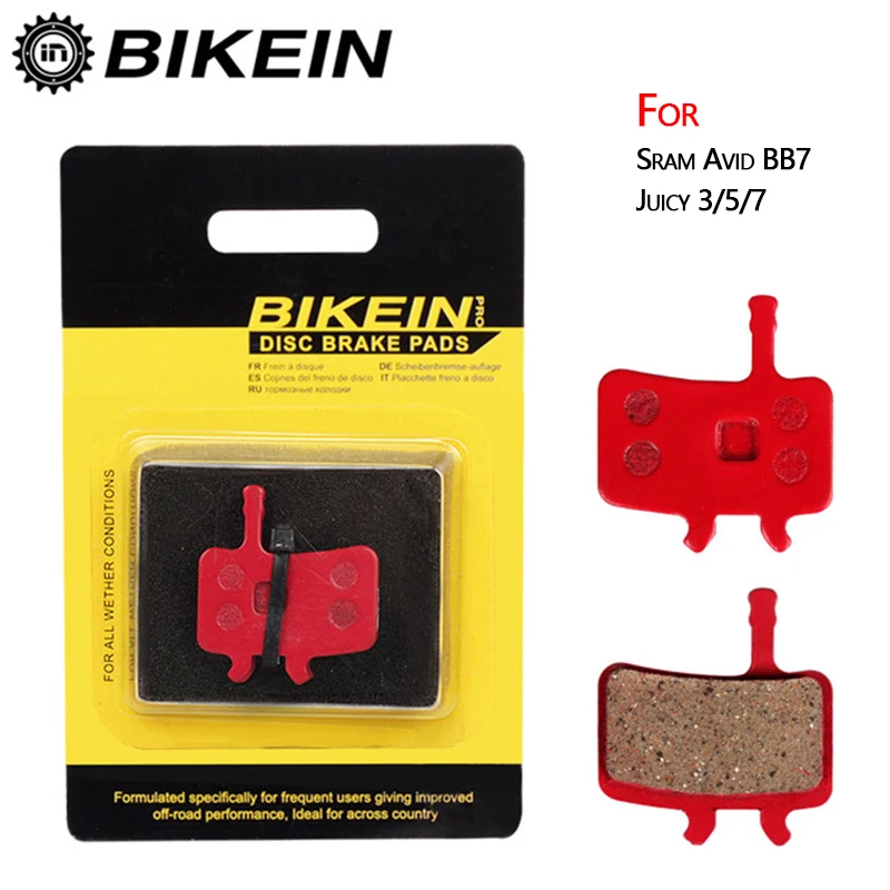 BIKEIN 4 пары MTB велосипед гидравлический керамики диск Тормозные колодки для Sram AVID BB7 сочный 3/5/7 горный велосипед комплектующие дисковых тормозов