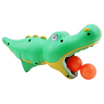 

New Cartoon Shark Dolphins Dinosaur Projectile Gun Catapult Ball Launch Ball include Pingpong Toy