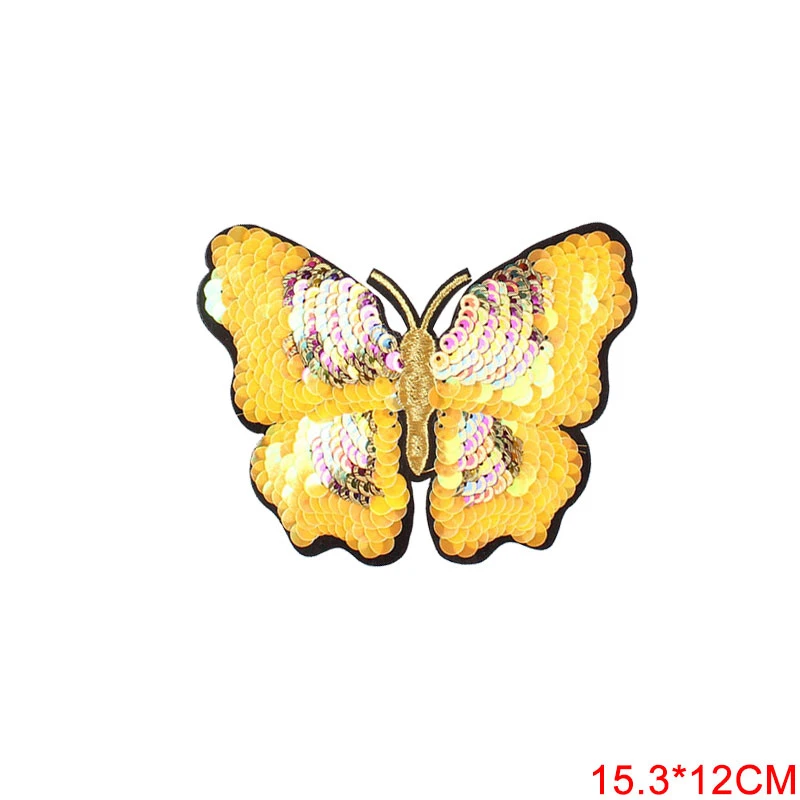 Цветок бабочка вышивка патчи Железо на патч для одежды DIY наклейки пришить на одежду джинсовая куртка рюкзак значки F - Цвет: 1283