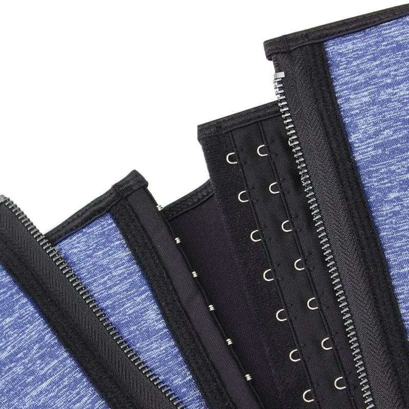 Waist Trainer Belt Dual Layer Quick Anti-sweat Zipper Button Cincher Trimmer Slimmer Body Shaper Strap For Sports Fitness yoga