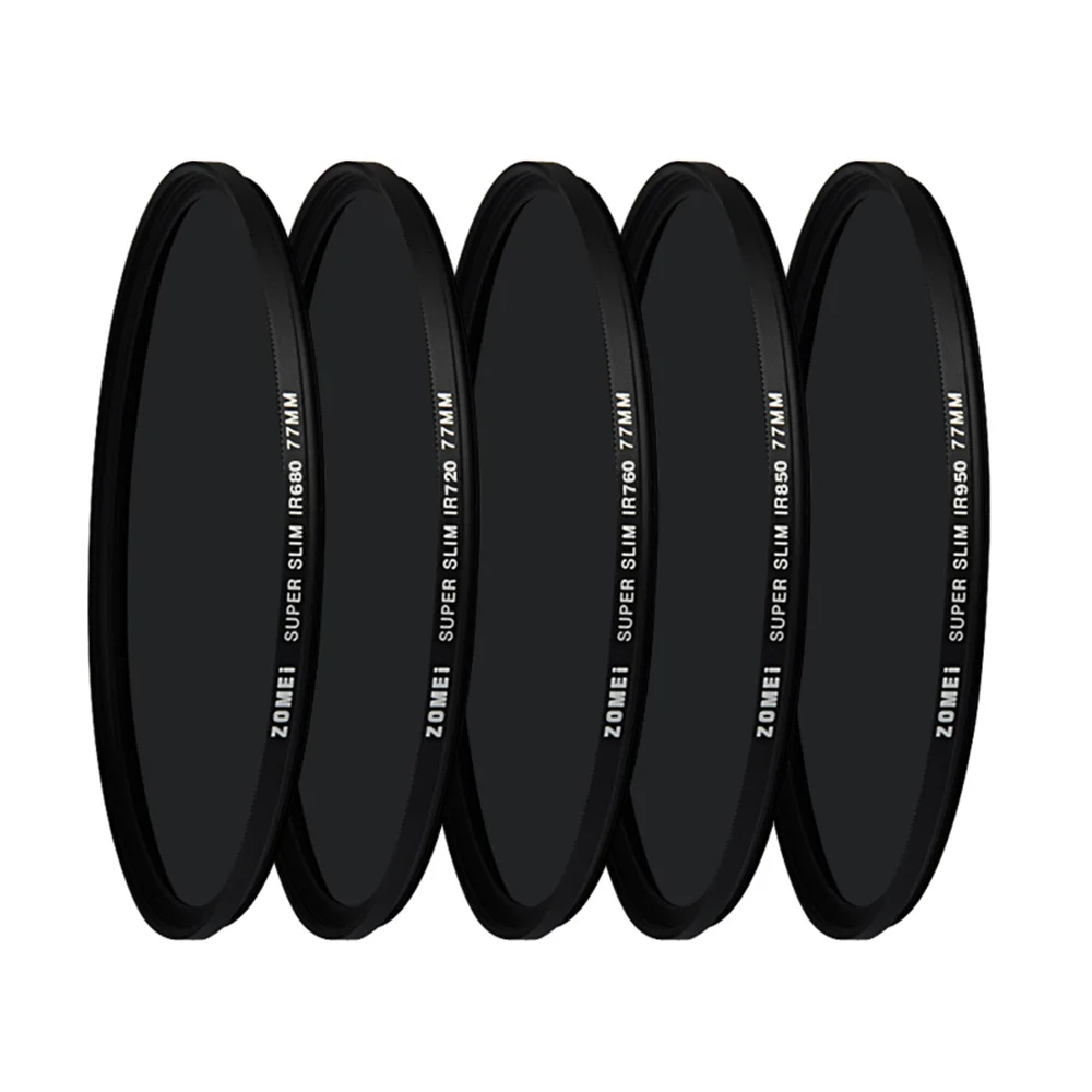 Zomei инфракрасный ИК фильтр 680nm 720nm 760nm 850nm 950nm ИК-фильтр с ультратонкой оправой 37 мм УФ-фильтр 49 мм 52 мм 58 мм 67 мм 72 мм до 82 мм для цифровых однообъективных зеркальных камер и однообъективных зеркальных фотоаппаратов