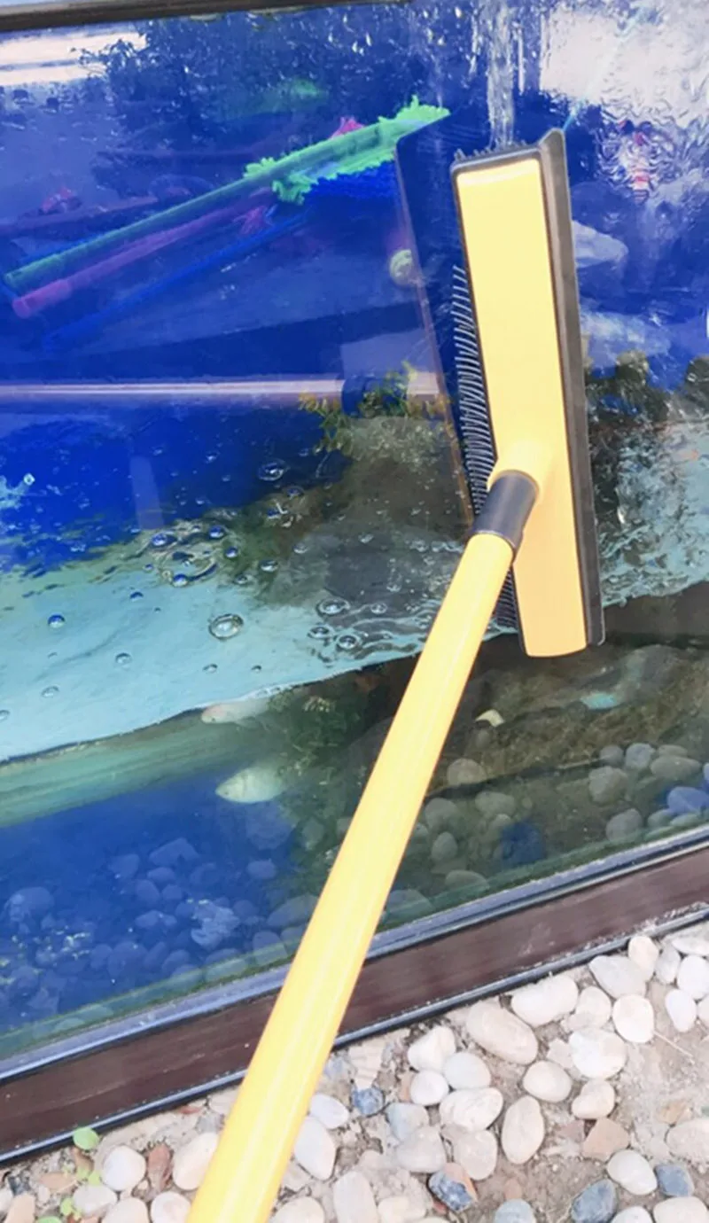 Длинный толчок резиновая метла щетинок Sweeper Squeegee без царапин щетина метла для питомца кота собаки ковер для волос деревянные окна чистые