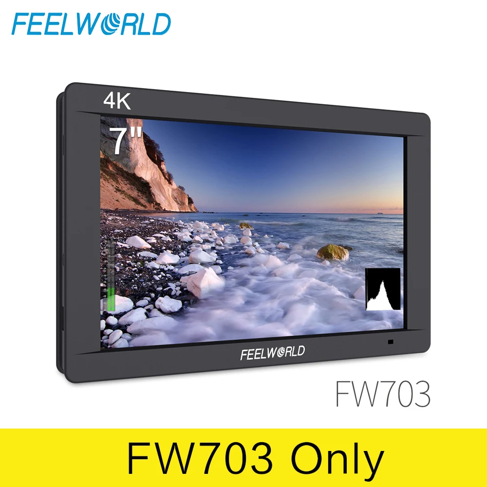 FW703 Only FEELWORLD FW703 7 дюймов ips Full HD 3g SDI 4K HDMI на камеру DSLR полевой монитор 1920x1200 с гистограммой для стабилизатор для фотоаппарата - Цвет: FW703 Only
