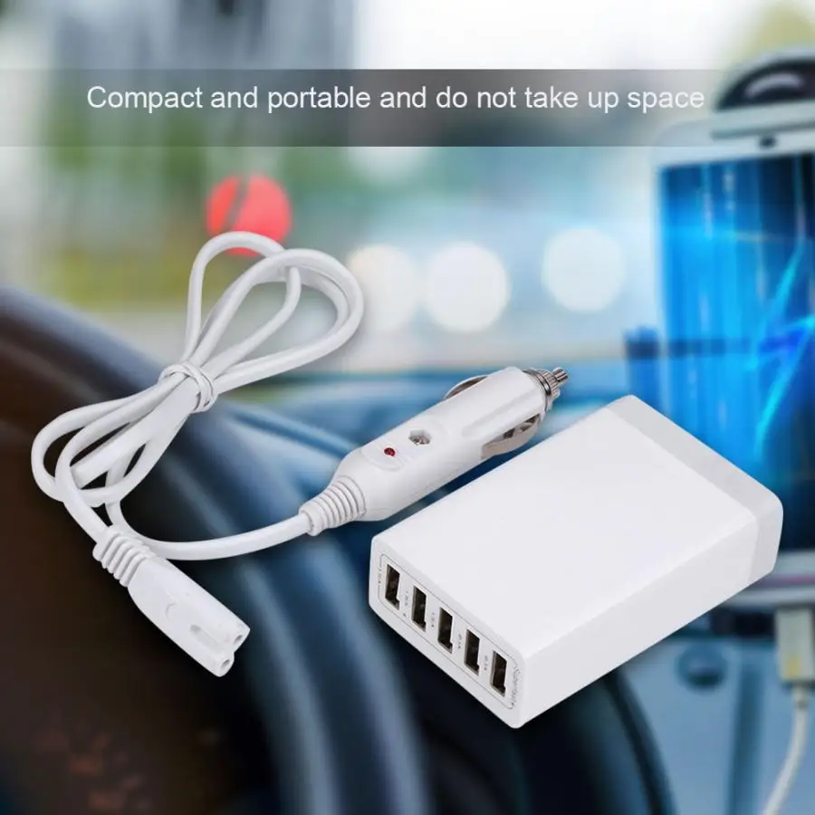 Зарядное устройство с 5 портами USB, адаптер питания, автомобильное зарядное устройство с умным охлаждением, быстрое зарядное устройство для смартфонов, планшетов, MP4, зарядка для путешествий