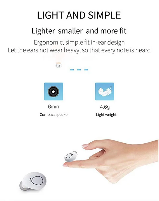 TWS S9 Bluetooth 5,0 наушники беспроводные заряжаемые наушники шумоподавление Спортивная гарнитура стерео музыка HiFi наушники водонепроницаемые