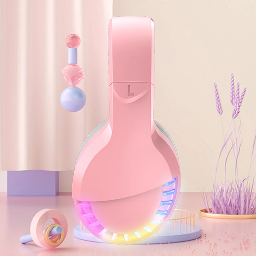 DC 5V SH33 Bluetooth Version 5 0 Dual Modes RGB Light Headset Stereo Bass Gaming Headphones LED lamp beads ABS Sponge 35mW