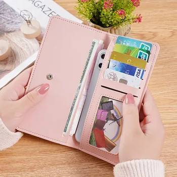 

Women's Wallet Long Card Bag Multi-function Wallet Simple Hand Bag Multi Card Zero Purse Coin Purse Wallets Card Holders Purse