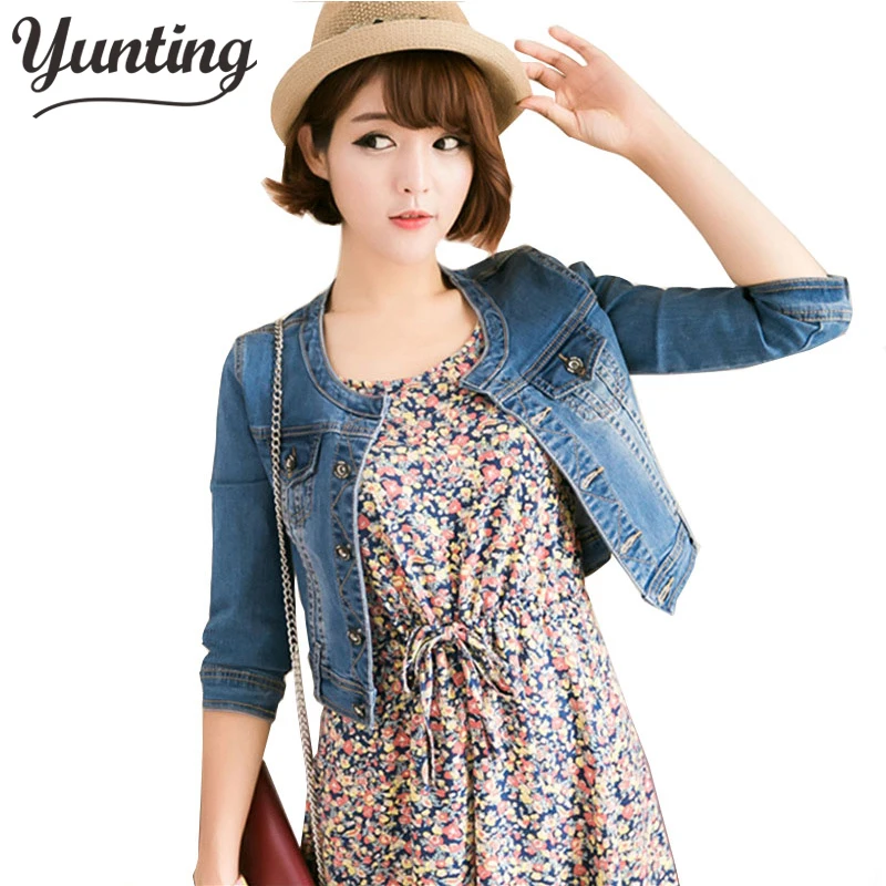 Jeans Slim Denim Jacket Women 