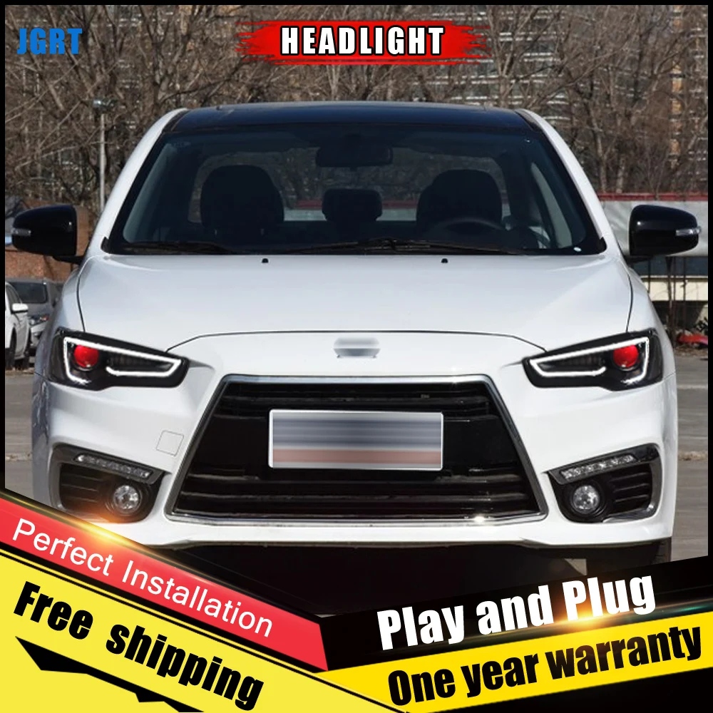 Автомобильный стиль светодиодный фары для Mitsubishi Lancer-ex 2009- для Lancer Головной фонарь светодиодный объектив двойной луч H7 HID Xenon bi xenon объектив