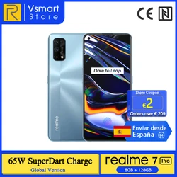 Смартфон realme 7 Pro глобальная Версия 8 Гб 128 ГБ Snapdragon 720G 6,4 дюйма AMOLED дисплей 64 мп четыре камеры 65 Вт SuperDart зарядка NFC
