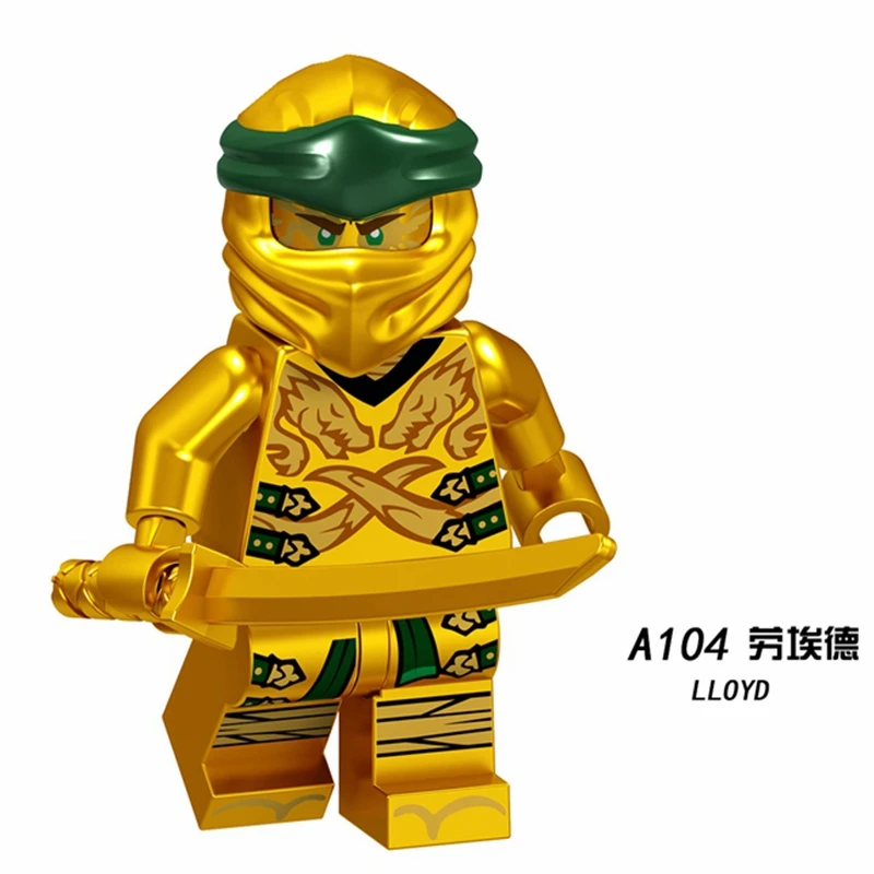 Конструкторы ниндзя, фигурки Kai, Jay, Cole Zane Lloyd Nya Garmadon Skylor, фигурки из фильма ниндзя, Наборы Кубиков, игрушки для детей - Цвет: A104