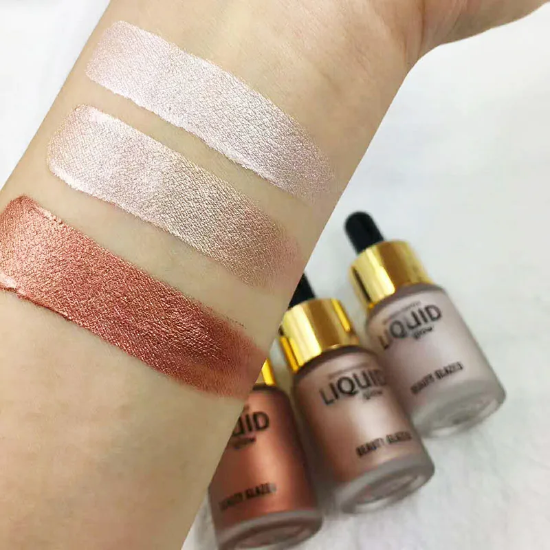 Ультраконцентрированный косметический жидкий текстовый маркер Make Up хайлайтер тональный крем перламутровый для лица светящийся жидкий